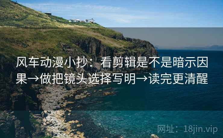 风车动漫小抄：看剪辑是不是暗示因果→做把镜头选择写明→读完更清醒  第2张